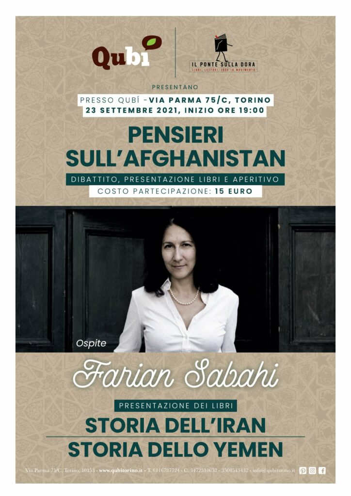 Locandina Pensieri sull'Afghanistan - con Farian Sabahi