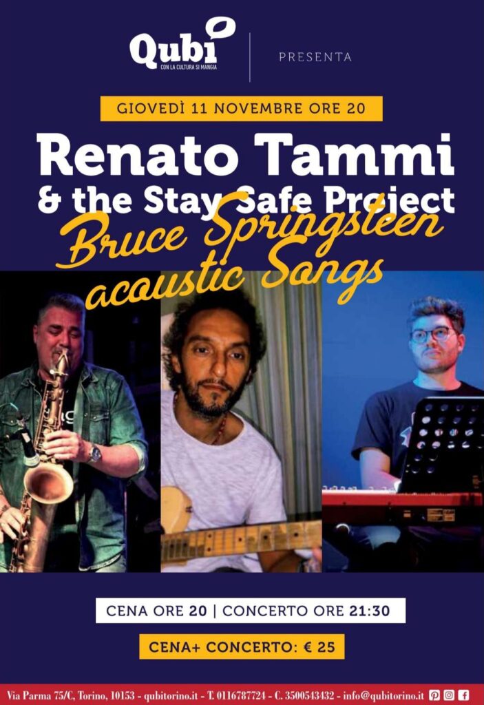 RENATO TAMMI And The Stay Safe Project live al QUBÌ